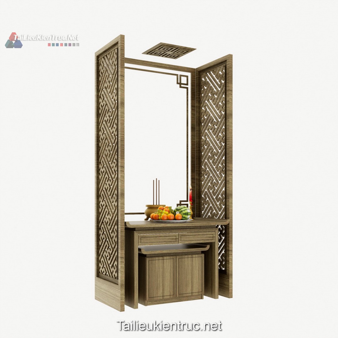 Thư viện bàn thờ sketchup miễn phí 001