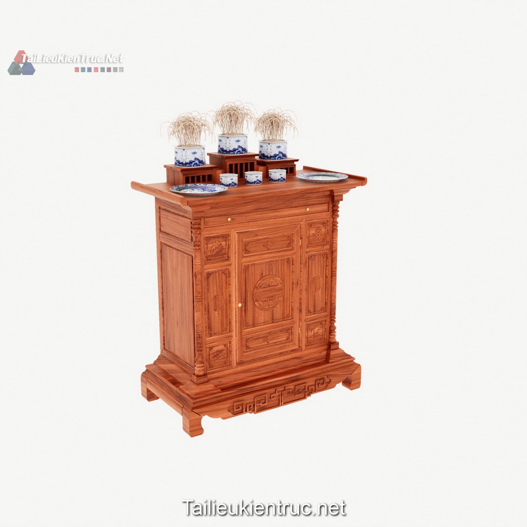 Thư viện bàn thờ sketchup miễn phí 006