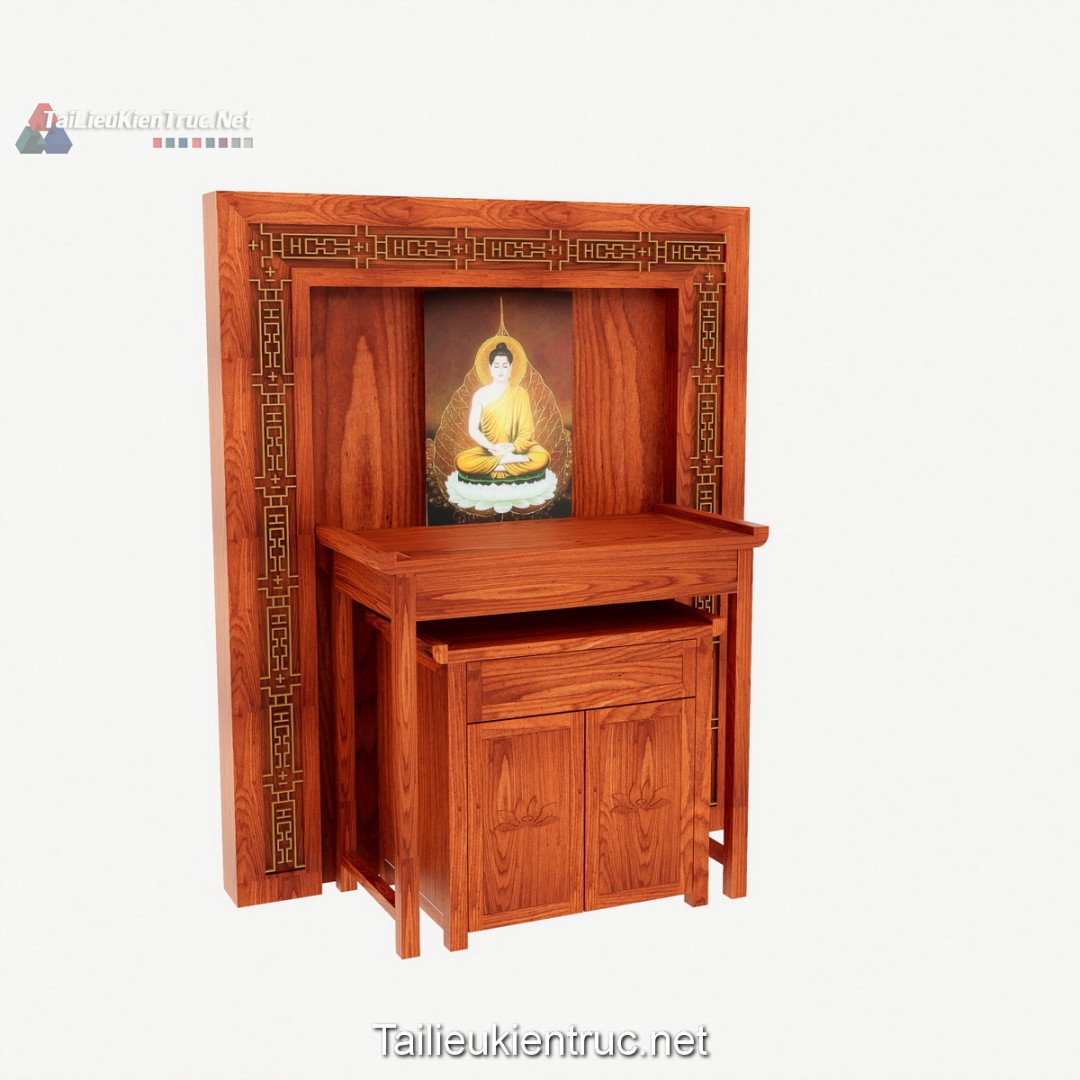 Thư viện bàn thờ sketchup miễn phí 008