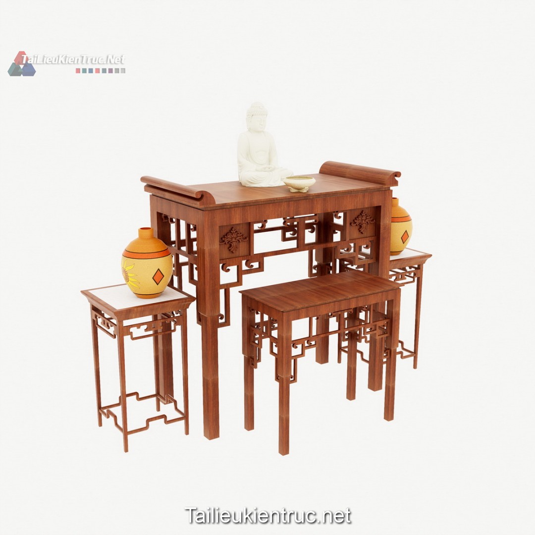 Thư viện bàn thờ sketchup miễn phí 011