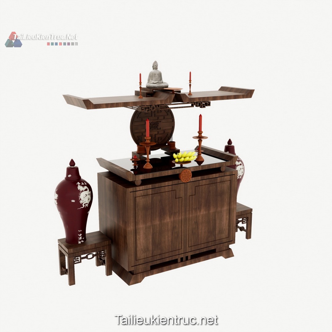 Thư viện bàn thờ sketchup miễn phí 012