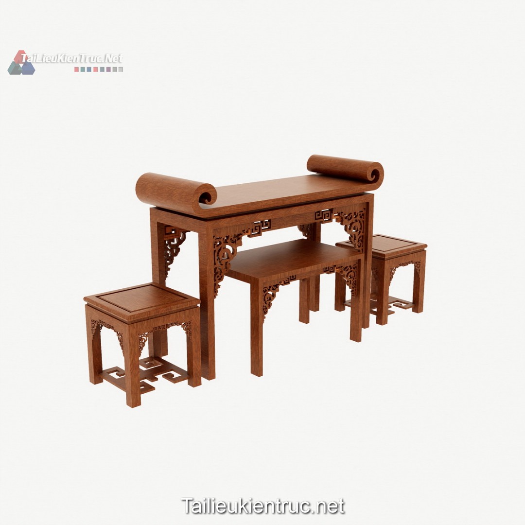 Thư viện bàn thờ sketchup miễn phí 015