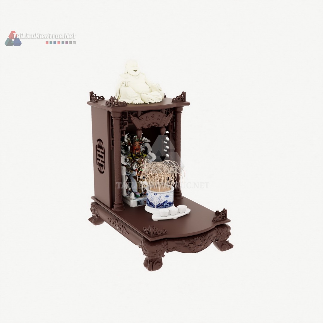 016 Mô Hình SketchUp Bàn Thờ Thần Tài – Thổ Địa