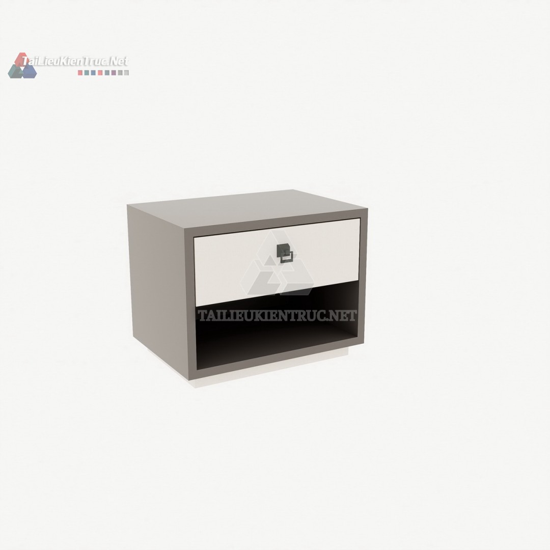 005 Tải Miễn Phí Mẫu Tab Đầu Giường 3D SketchUp Hiện Đại Tối Giản Kèm Hộc Hở