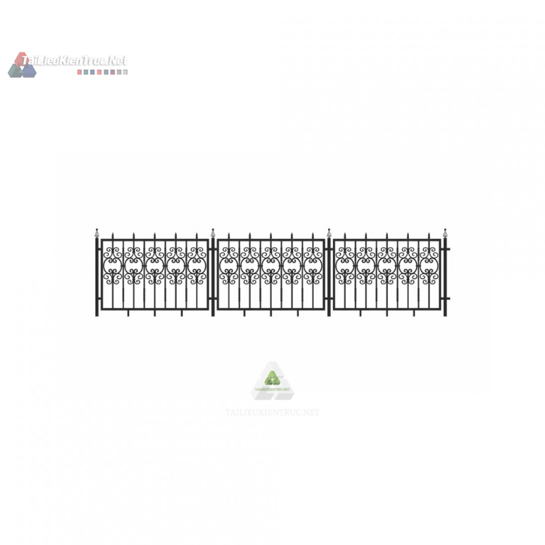 005 Tải Miễn Phí: Mô Hình Lan Can Sắt Mỹ Thuật Đẹp Mắt (File SketchUp)