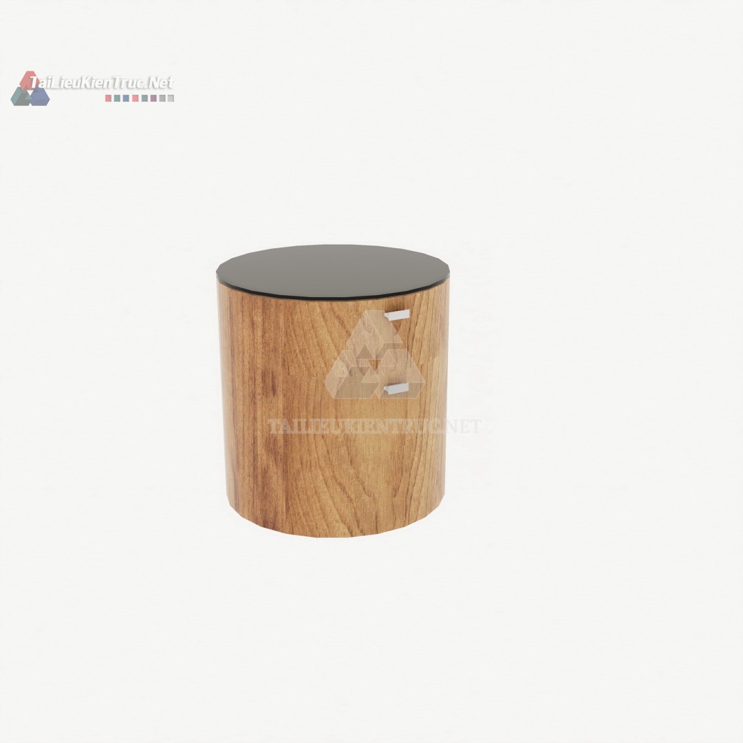 012 Mẫu Tủ Đầu Giường SketchUp Trụ Tròn Hiện Đại – Nâng Tầm Không Gian Sống