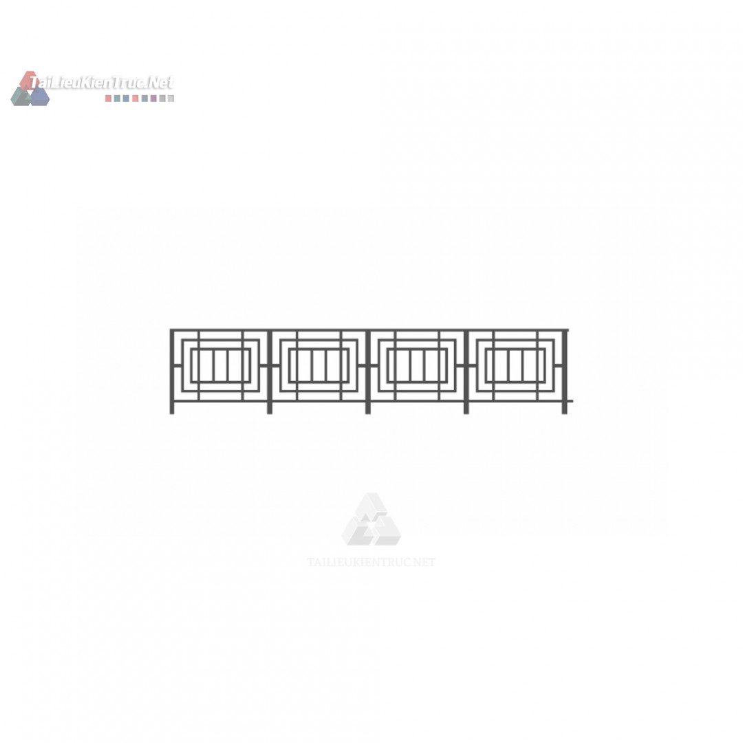 035 Thư Viện Lan Can Sắt Hộp Vuông SketchUp – Thiết Kế Hiện Đại, Độc Đáo