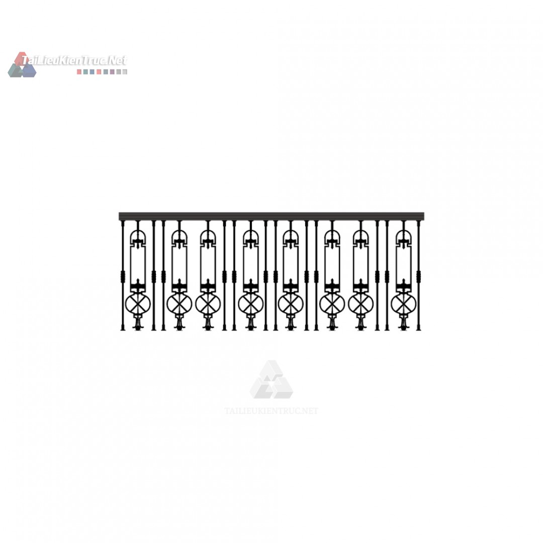 039 Thư Viện Lan Can Sắt Mỹ Thuật Cổ Điển SketchUp – Mẫu Thiết Kế Tinh Xảo