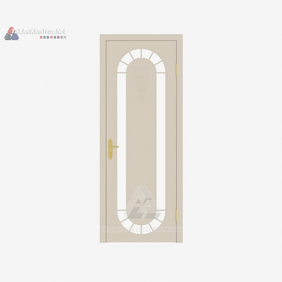 063 Tải Miễn Phí Thư Viện Cửa Gỗ Kính Khắc Họa Tiết SketchUp – Mẫu Cổ Điển Tinh Xảo