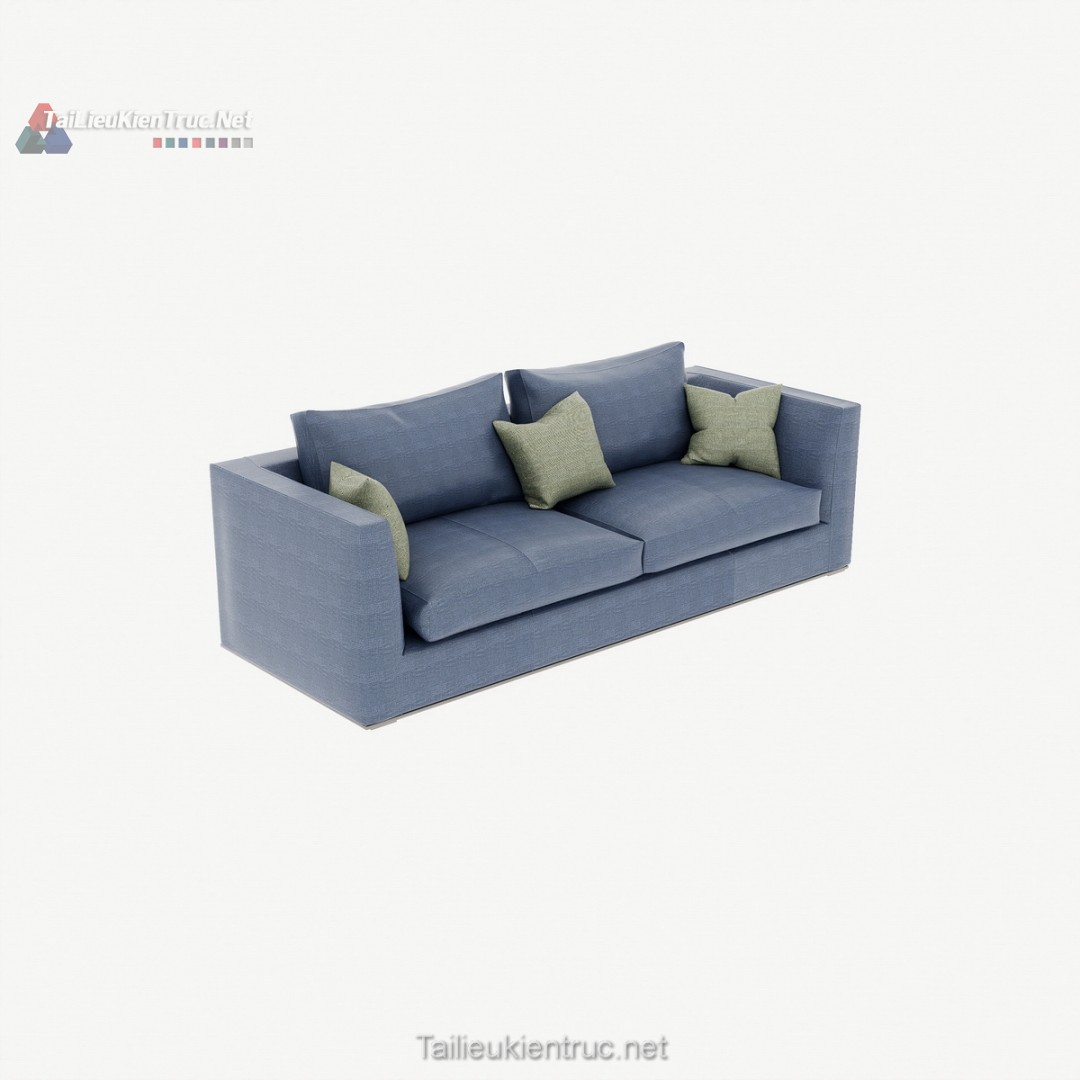 261 Mô hình SketchUp Sofa Hiện Đại với Đệm Lưng và Gối Tựa