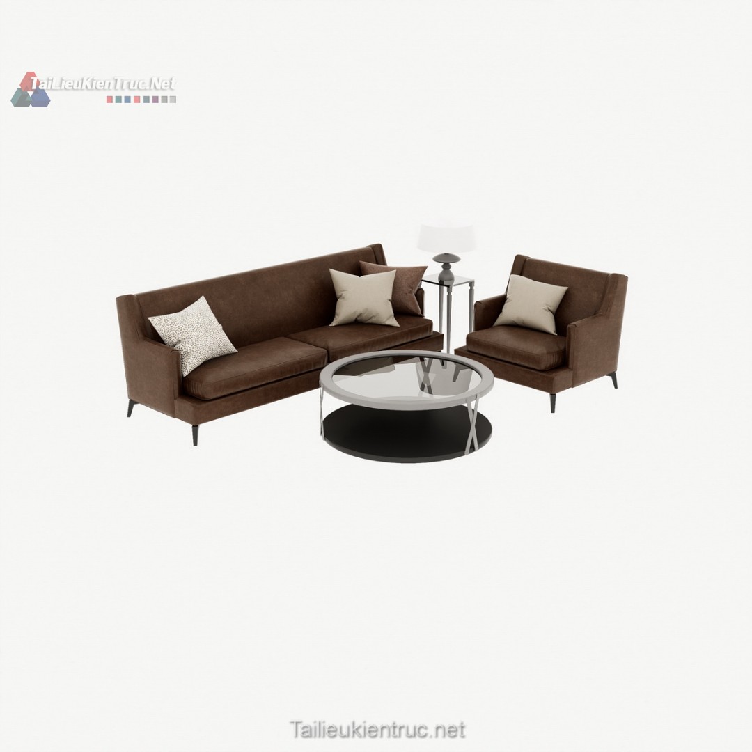 265 Bộ Sưu Tập Mô Hình SketchUp Phòng Khách Tông Nâu Sang Trọng