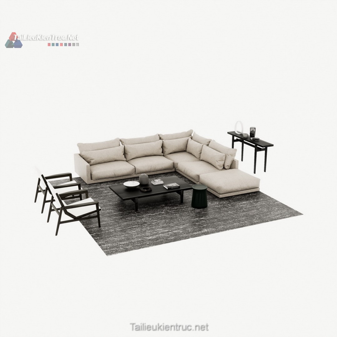 267 Bộ Sưu Tập Mô Hình SketchUp Phòng Khách Hiện Đại Tối Giản Trọn Bộ