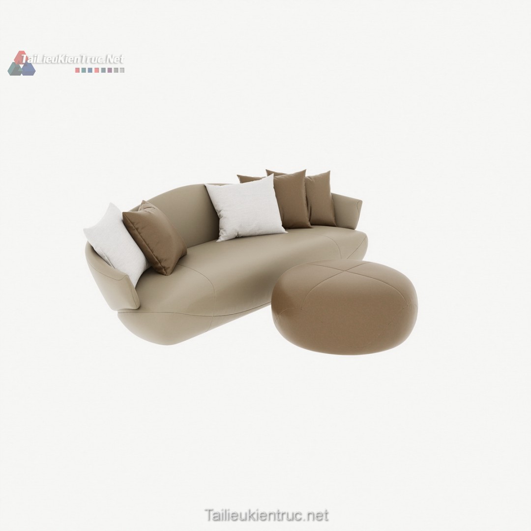 269 Mô Hình SketchUp Sofa Cong Hiện Đại Đầy Nét Nghệ Thuật