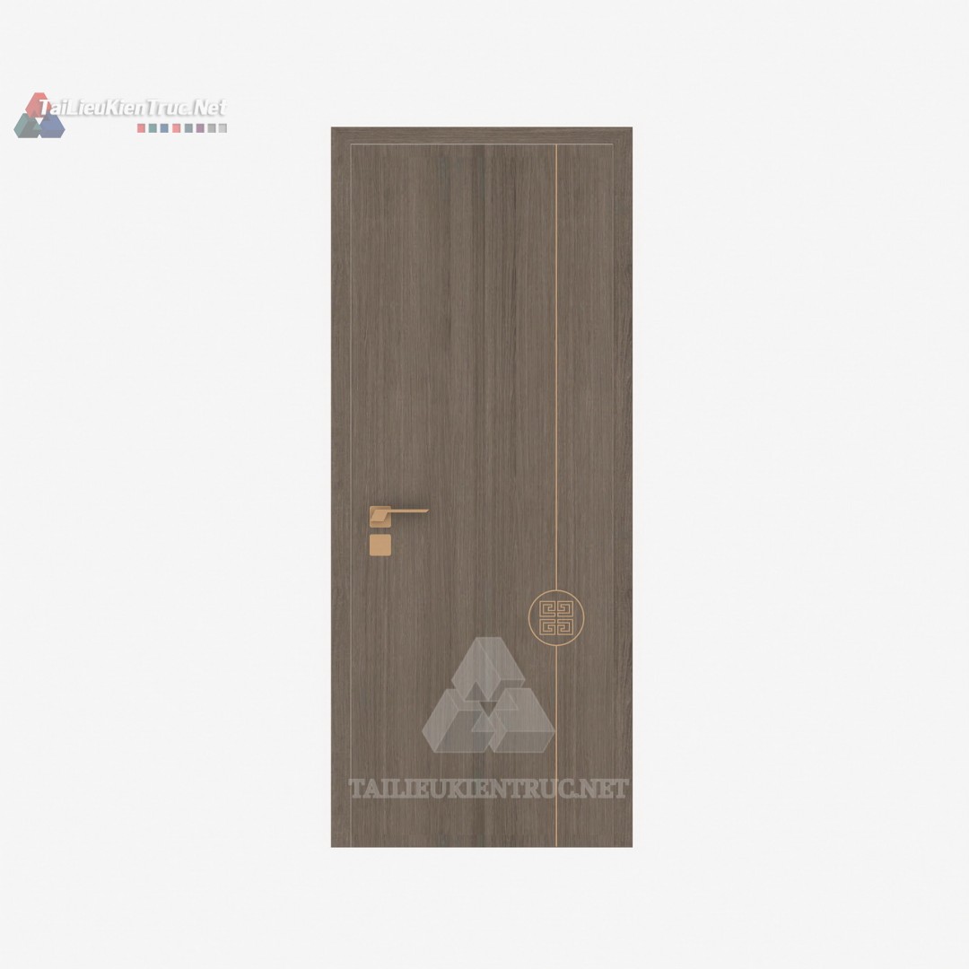 076 Mô Hình SketchUp Cửa Gỗ Hiện Đại Với Họa Tiết Độc Đáo