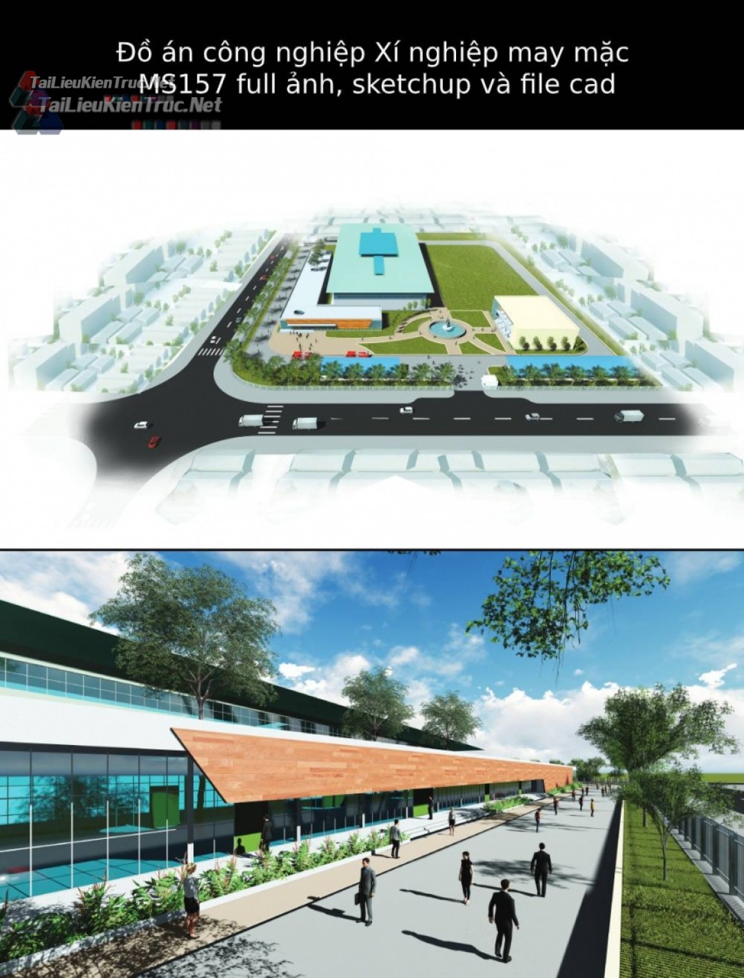 Đồ án công nghiệp Xí nghiệp may mặc MS157 full ảnh, sketchup và file cad