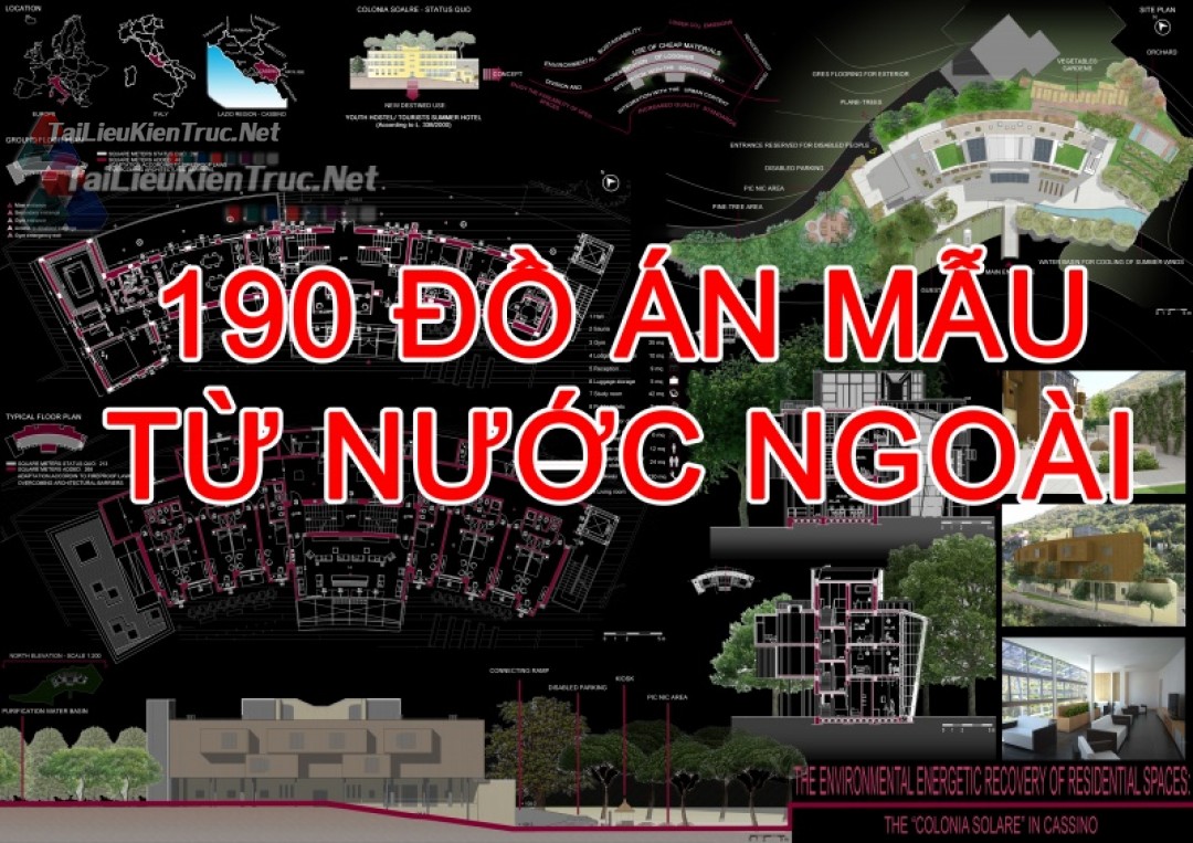 Tổng hợp gồm 190 Đồ án mẫu từ Nước Ngoài miễn phí tải về