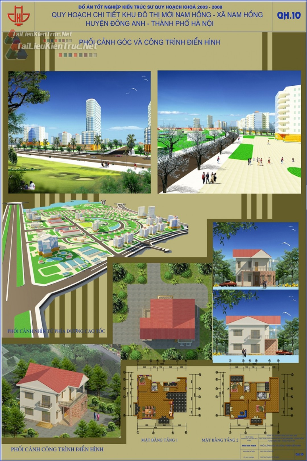Đồ án tốt nghiệp KTS - Quy hoạch Khu Đô Thị Mới Nam Hồng - Xã Nam Hồng - Đông Anh - Hà Nội