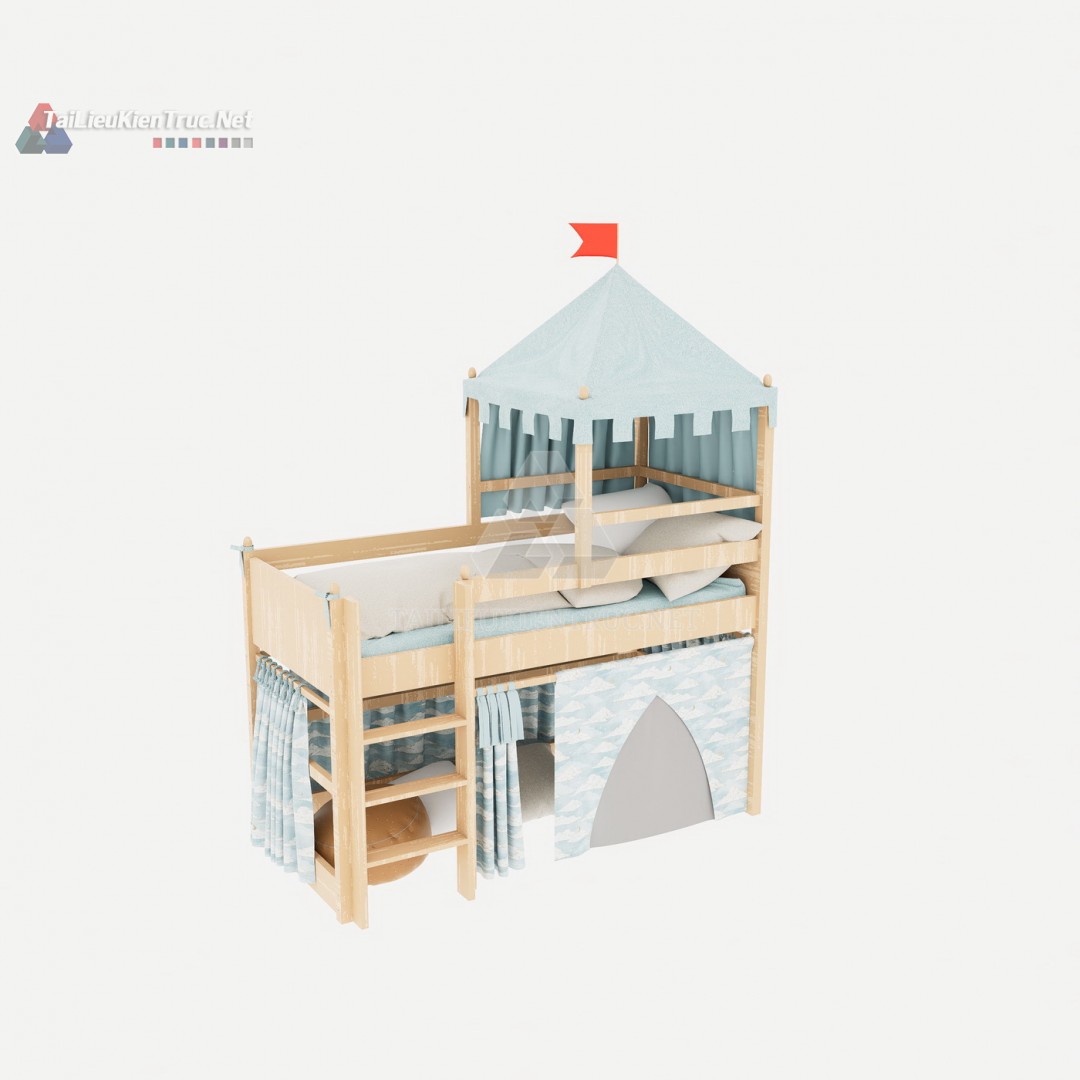 001 Giường tầng sketchup miễn phí