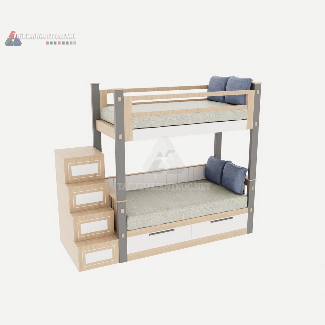 005 Giường tầng sketchup miễn phí