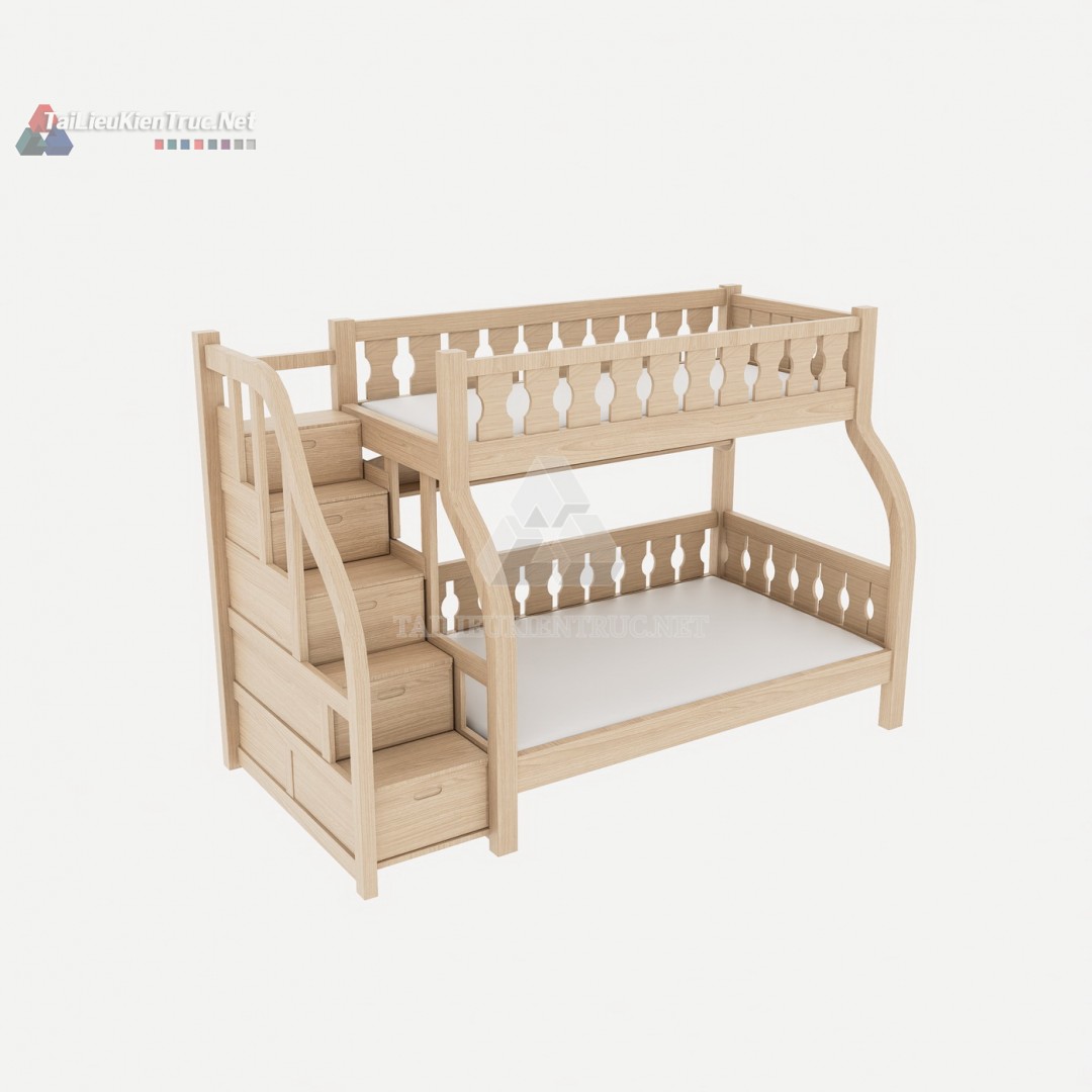 010 Giường tầng sketchup miễn phí