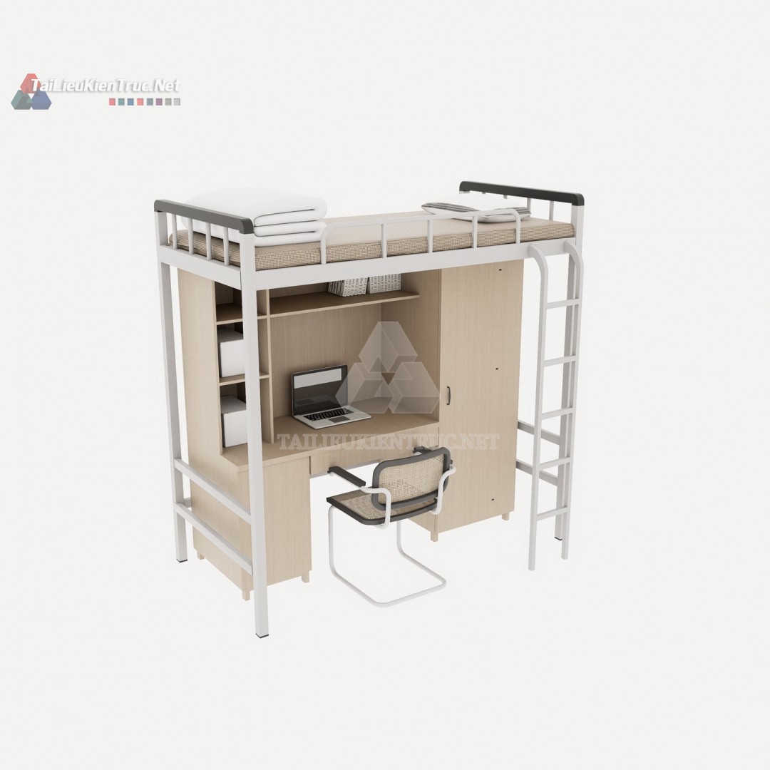 015 Giường tầng sketchup miễn phí