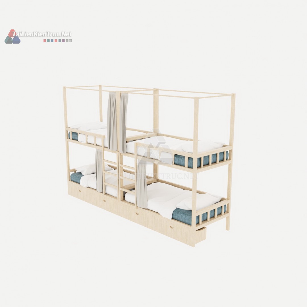 017 Giường tầng sketchup miễn phí