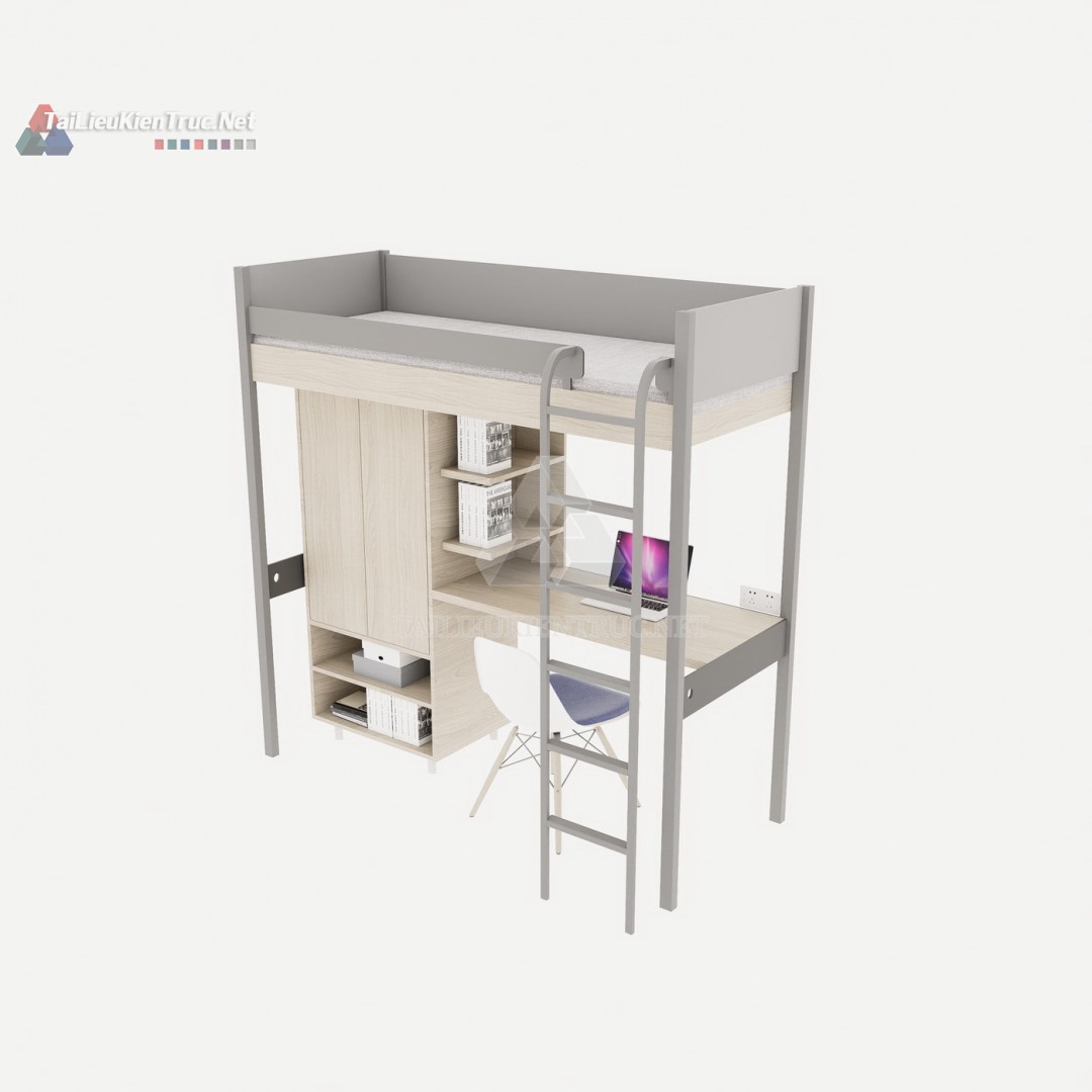 019 Giường tầng sketchup miễn phí