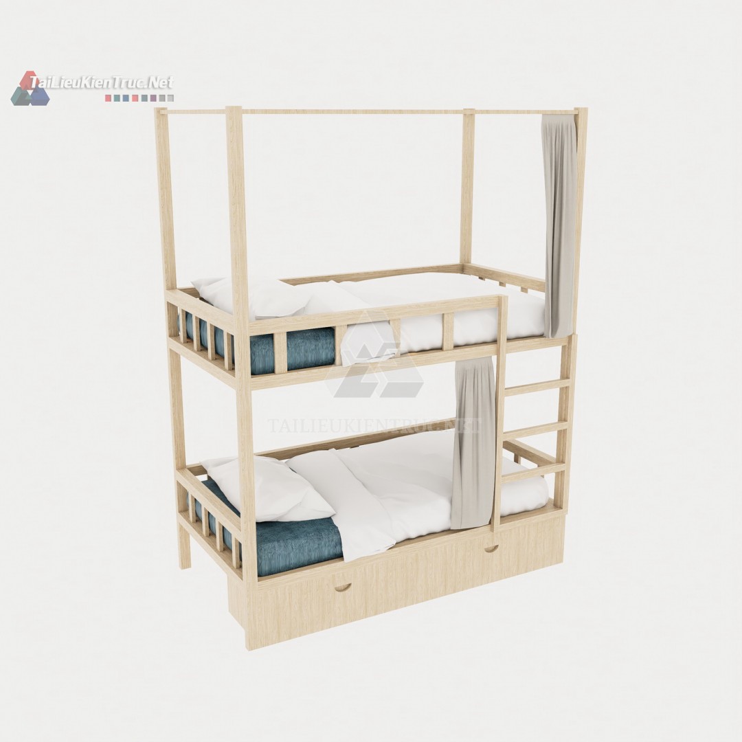021 Giường tầng sketchup miễn phí