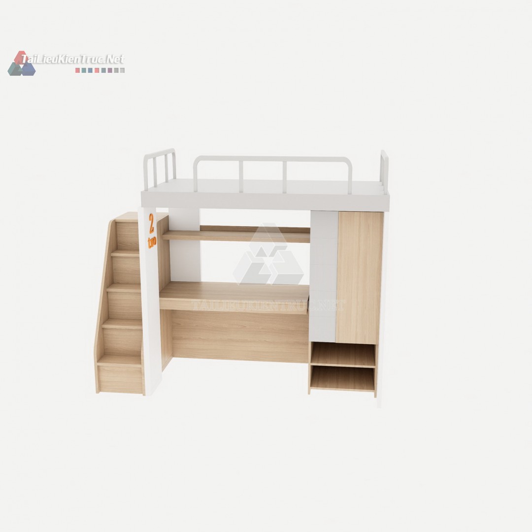 024 Giường tầng sketchup miễn phí