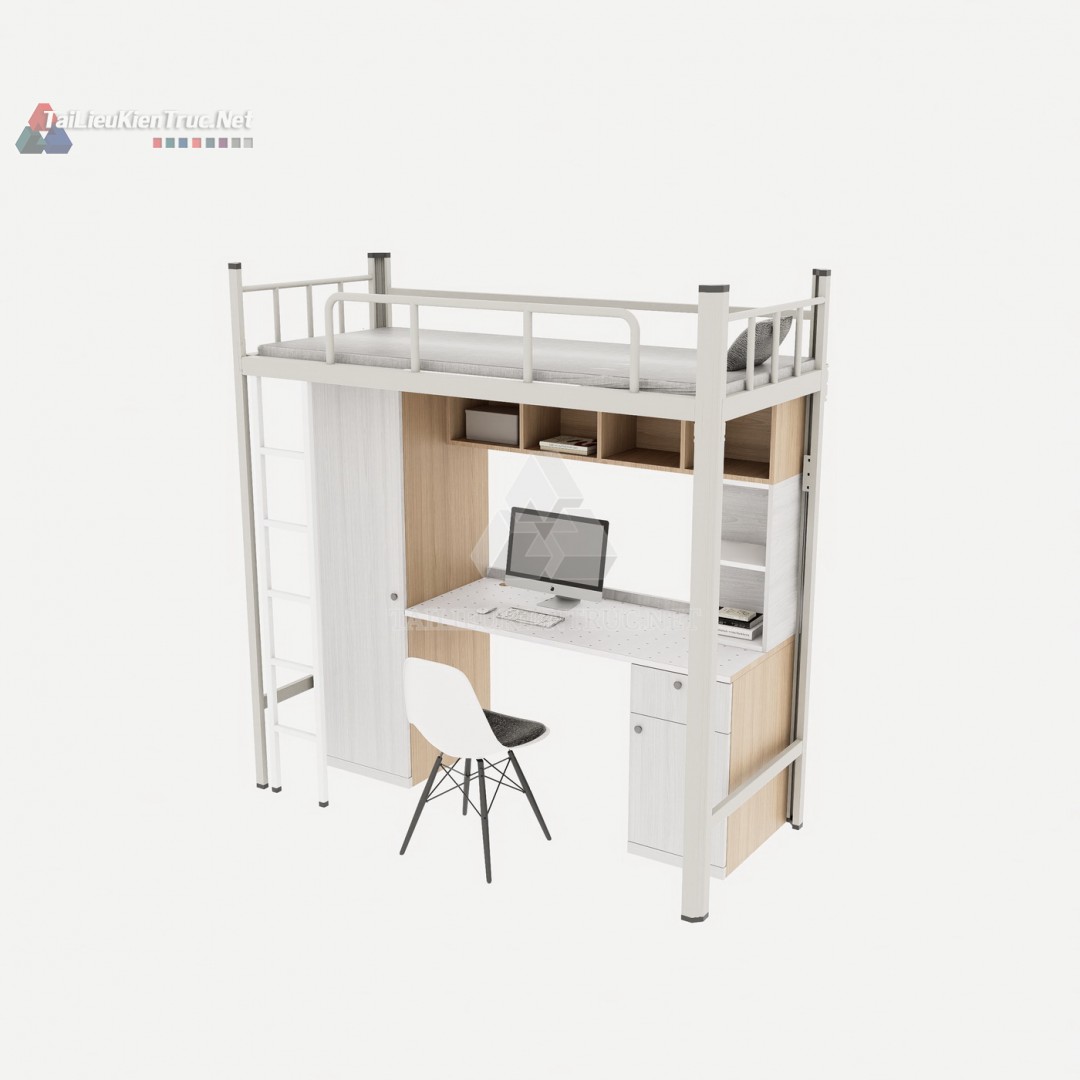 025 Giường tầng sketchup miễn phí