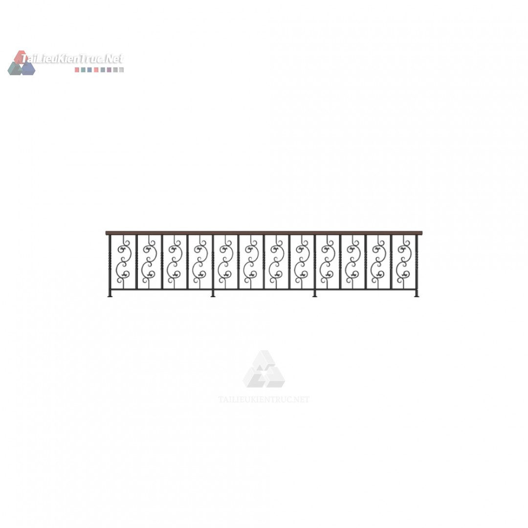 057 Thư viện lan can sketchup miễn phí