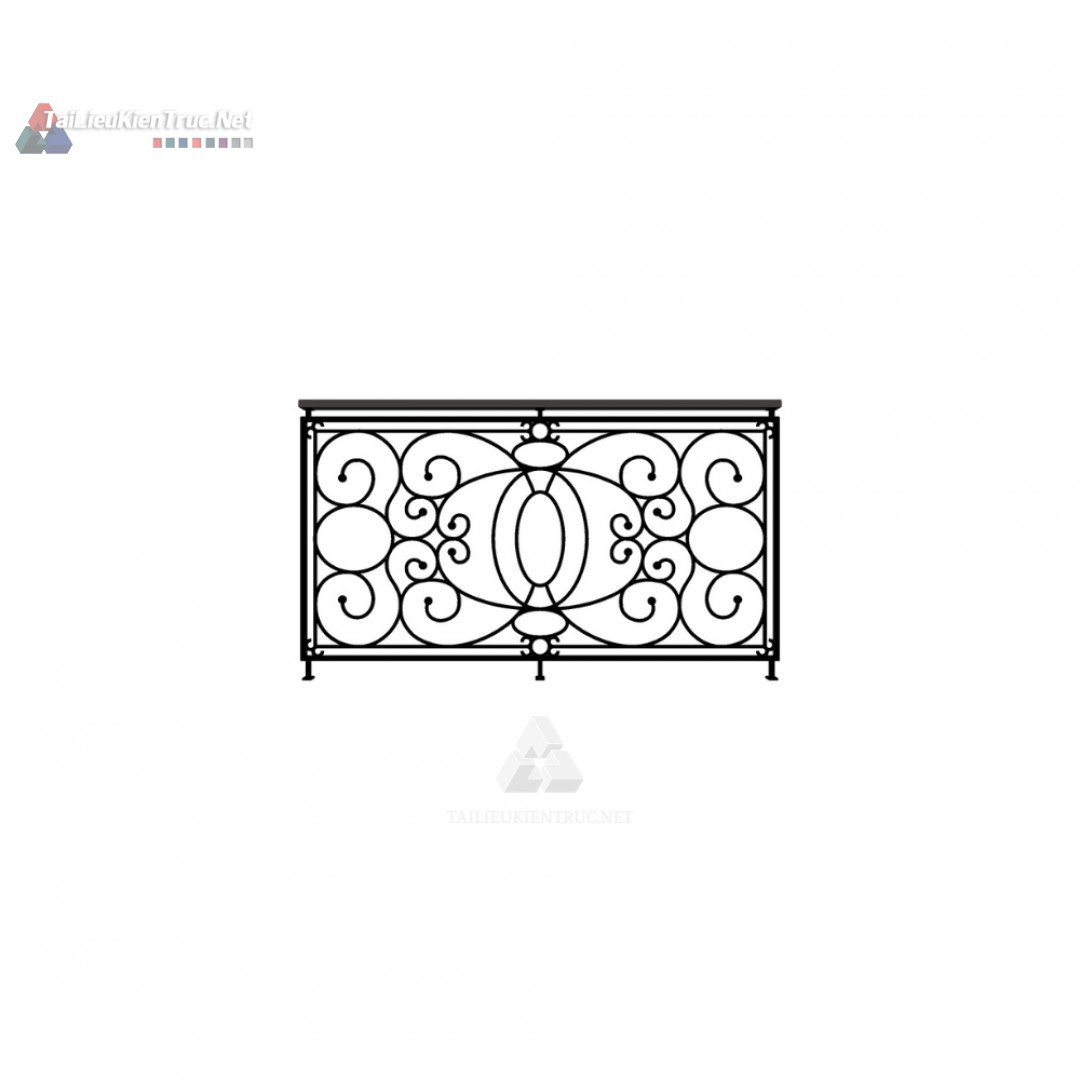 058 Thư viện lan can sketchup miễn phí