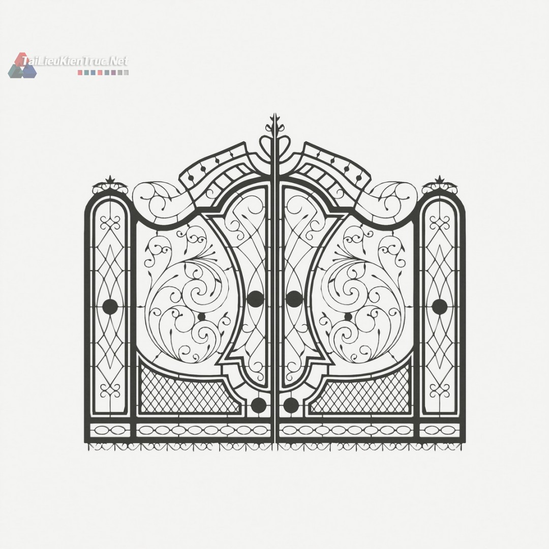 061 Thư viện cổng tân cổ điển sketchup miễn phí