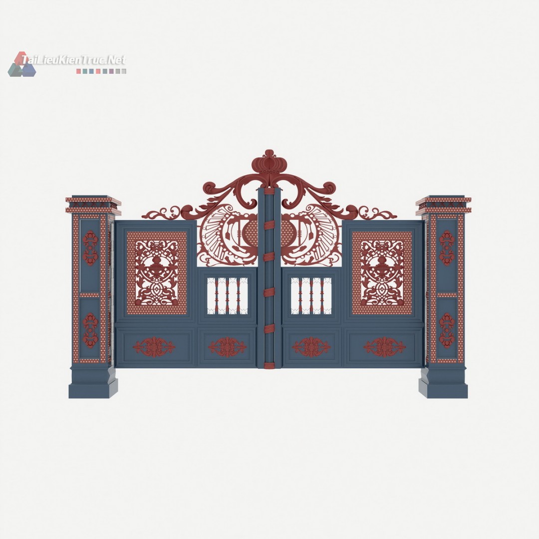 067 Thư viện sketchup cổng tân cổ điển miễn phí