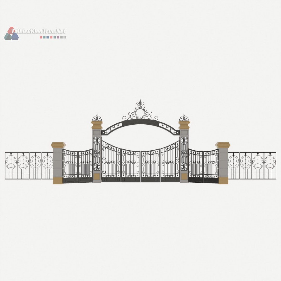 069 Thư viện cổng tân cổ điển miễn phí file sketchup