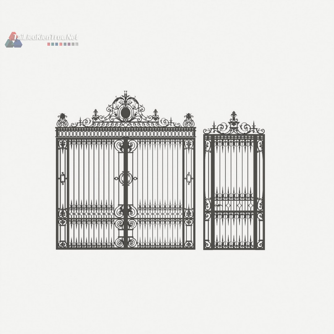 070 Thư viện sketchup cổng tân cổ điển free
