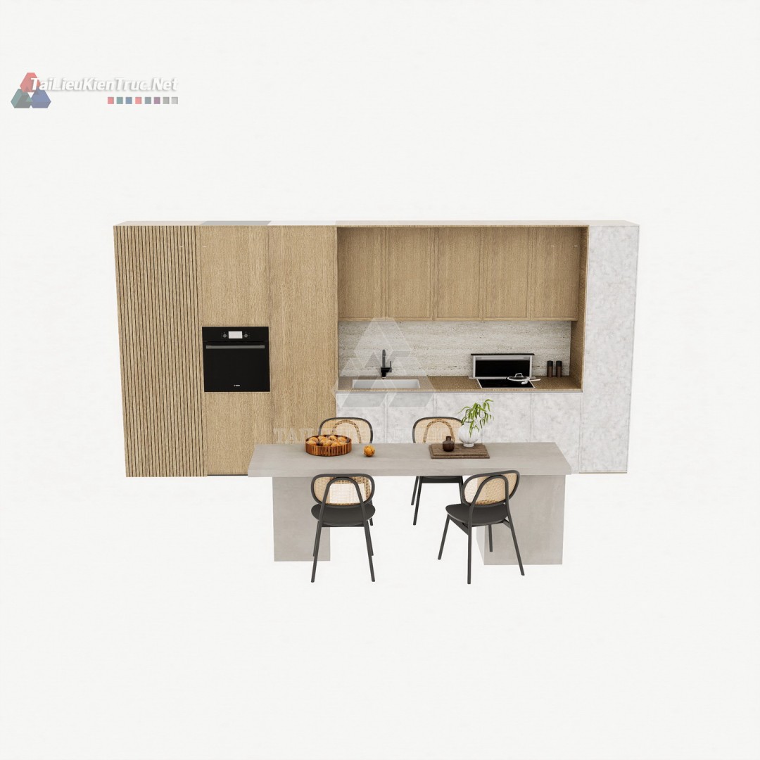 186. Thư viện sketchup bàn ăn và bếp miễn phí