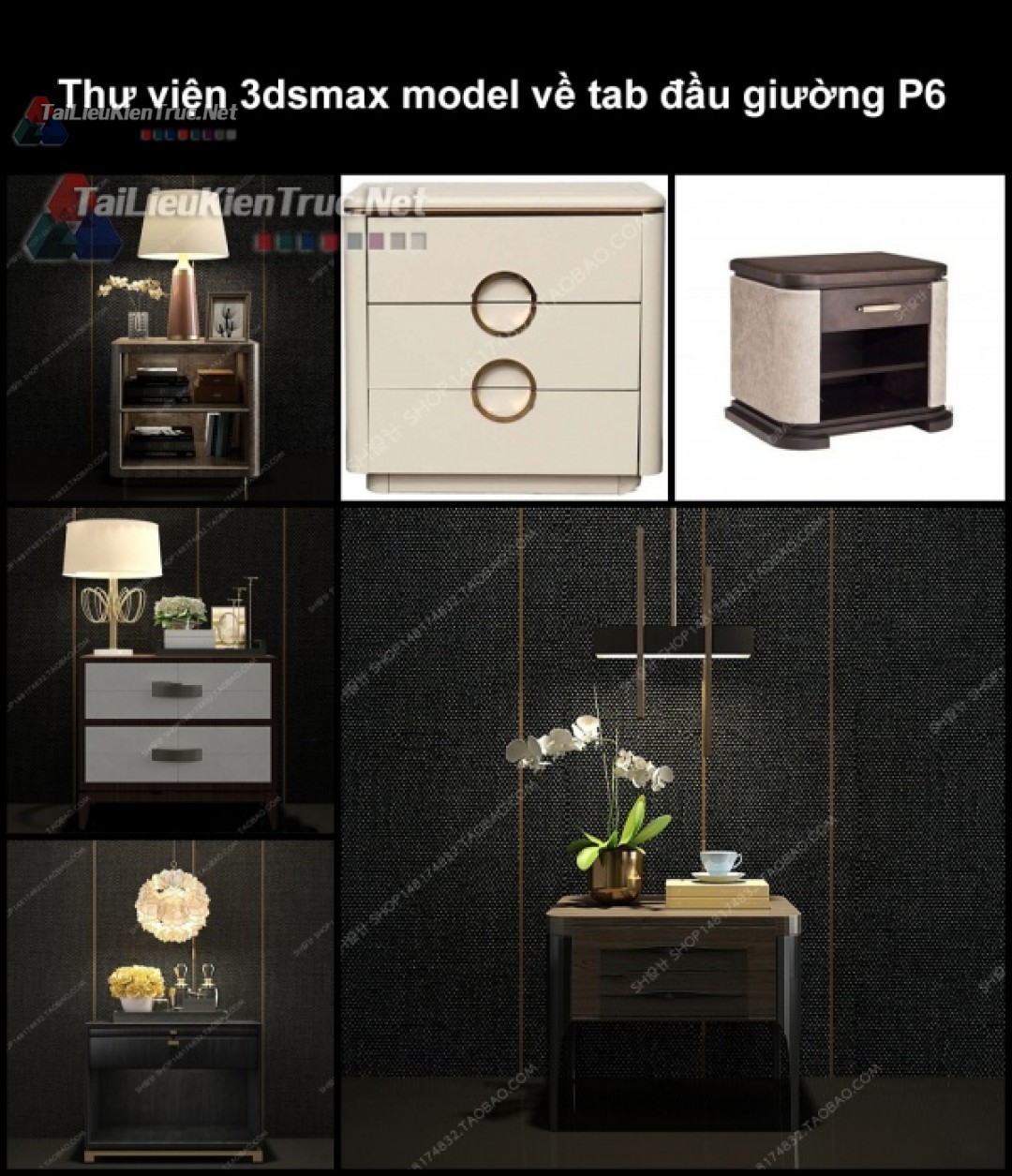 Thư viện 3dsmax model về tab đầu giường P6
