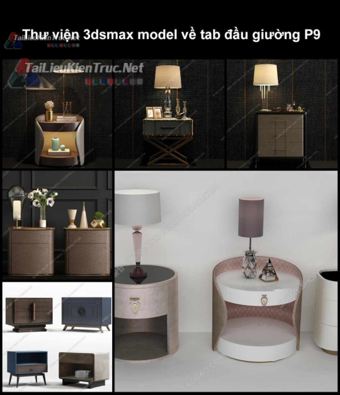 Thư viện 3dsmax model về tab đầu giường P9