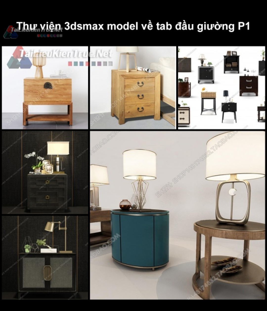Thư viện 3dsmax model về tab đầu giường P1