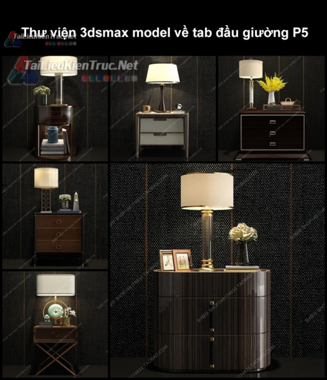 Thư viện 3dsmax model về tab đầu giường P5