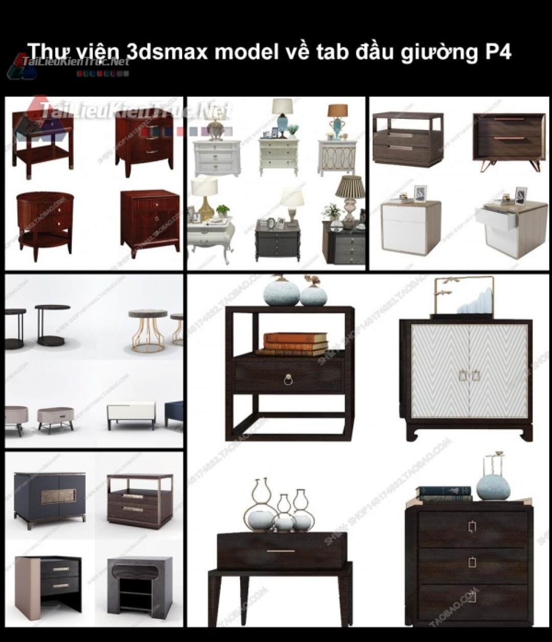 Thư viện 3dsmax model về tab đầu giường P4