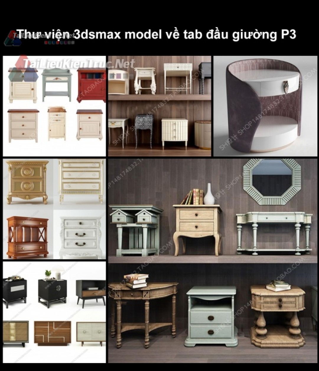 Thư viện 3dsmax model về tab đầu giường P3