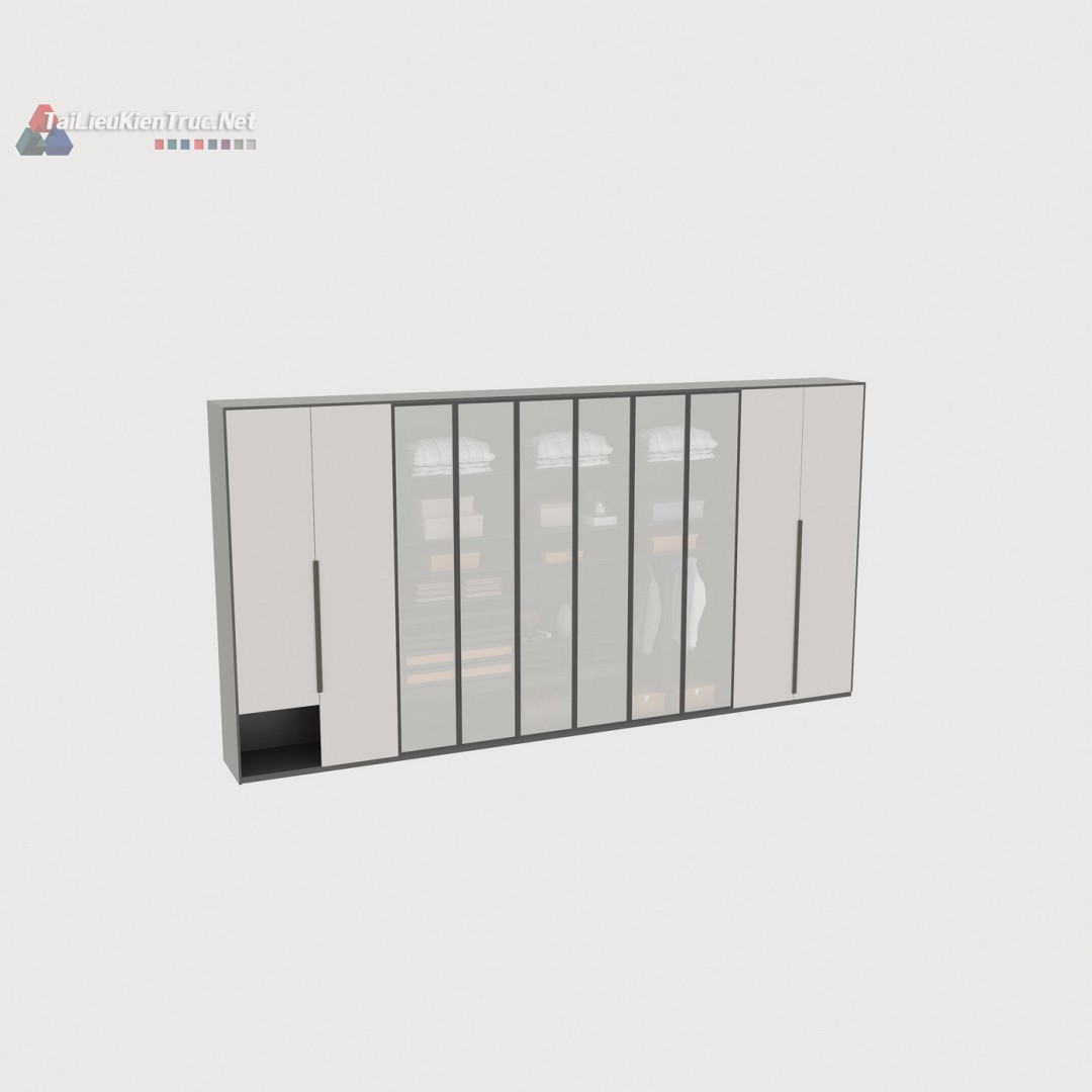 026. Tủ quấn áo hiện đại file sketchup miễn phí