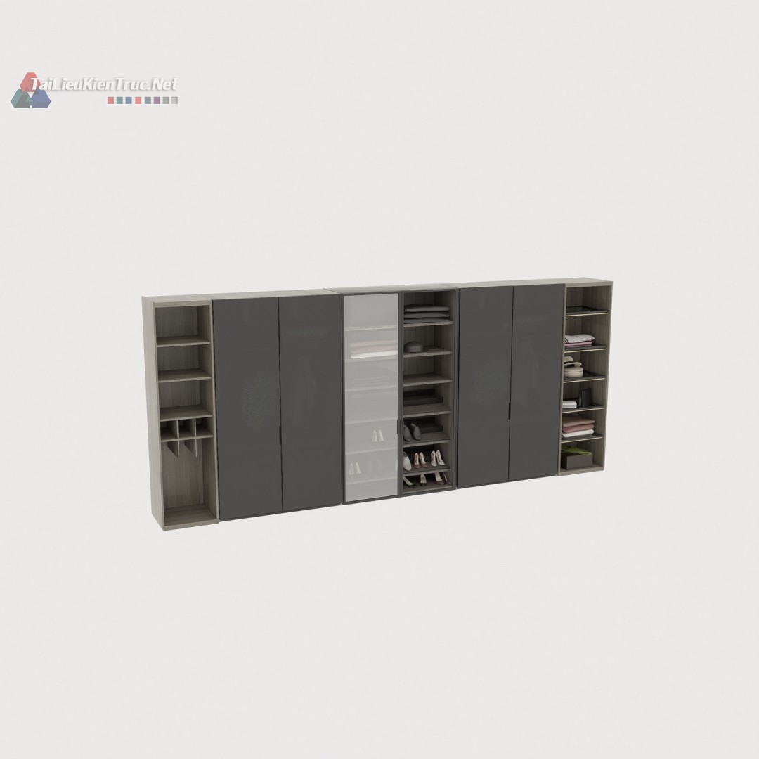 027. Thư viện sketchup tủ áo hiện đại tải miễn phí