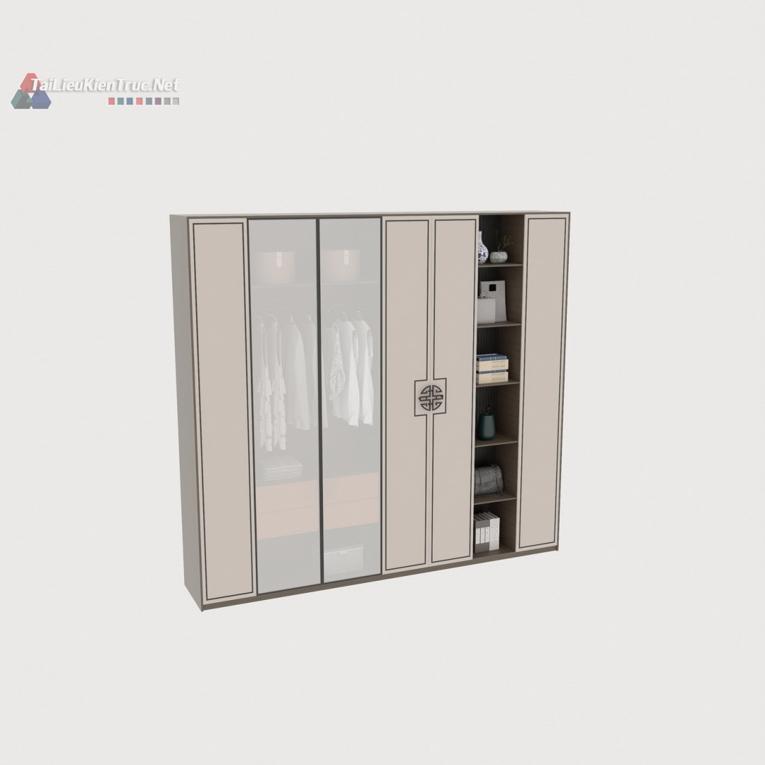 029. Tải miễn phí tủ áo sketchup