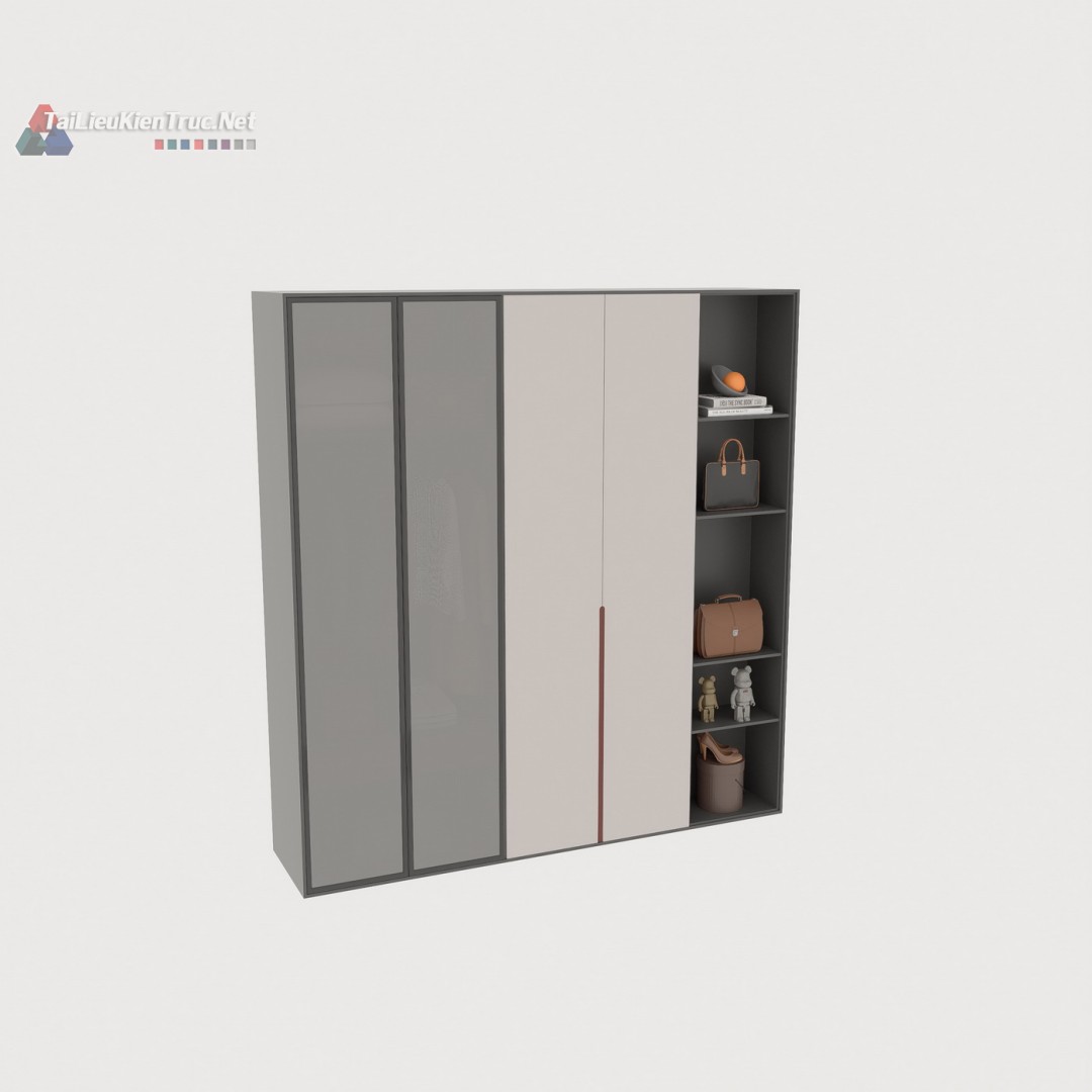 030. Tải miễn phí thư viện sketchup tủ quần áo hiện đại
