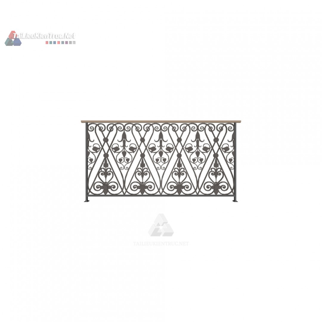 067. Thư viện lan can tân cổ điển sketchup