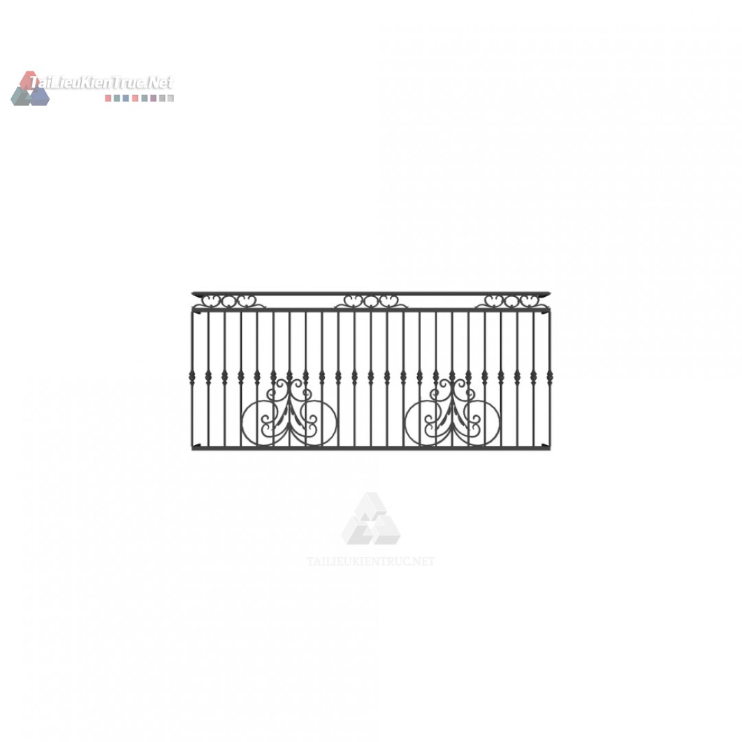 068. Tải miễn phí lan can tân cổ điển file sketchup