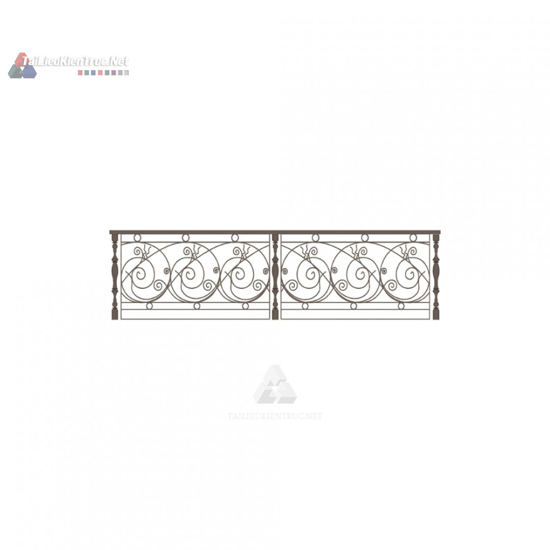 075. Tải miễn phí lan can sketchup tân cổ điển